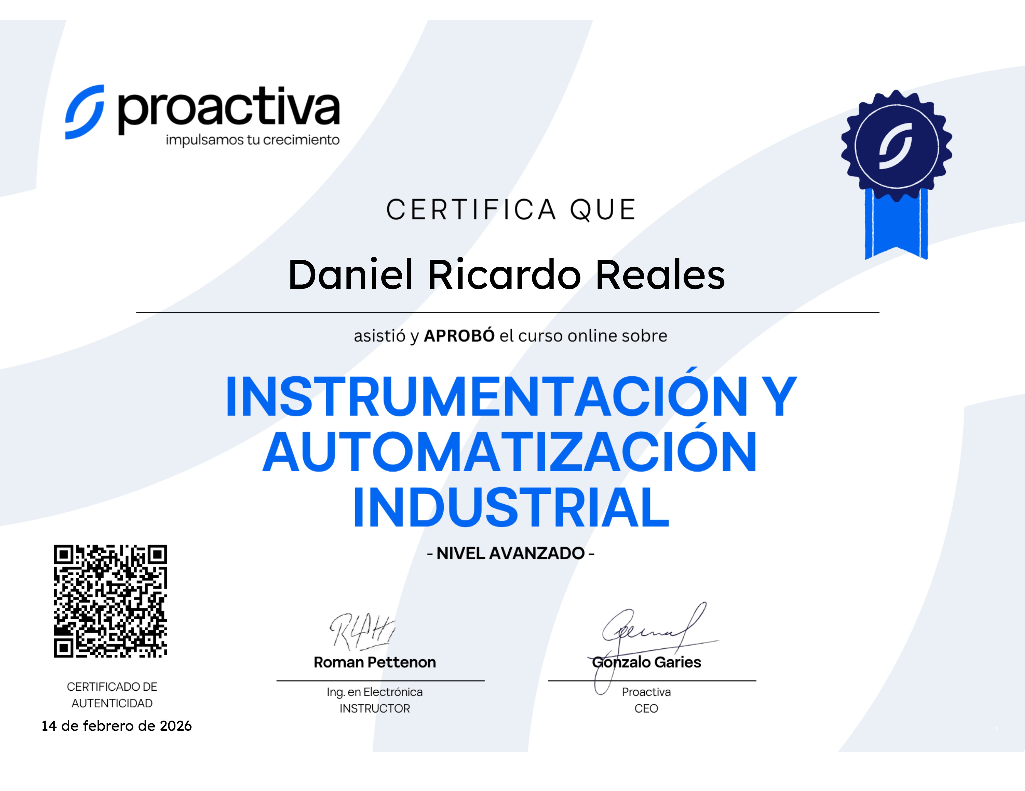 Instrumentación y Automatización Industrial - Avanzado