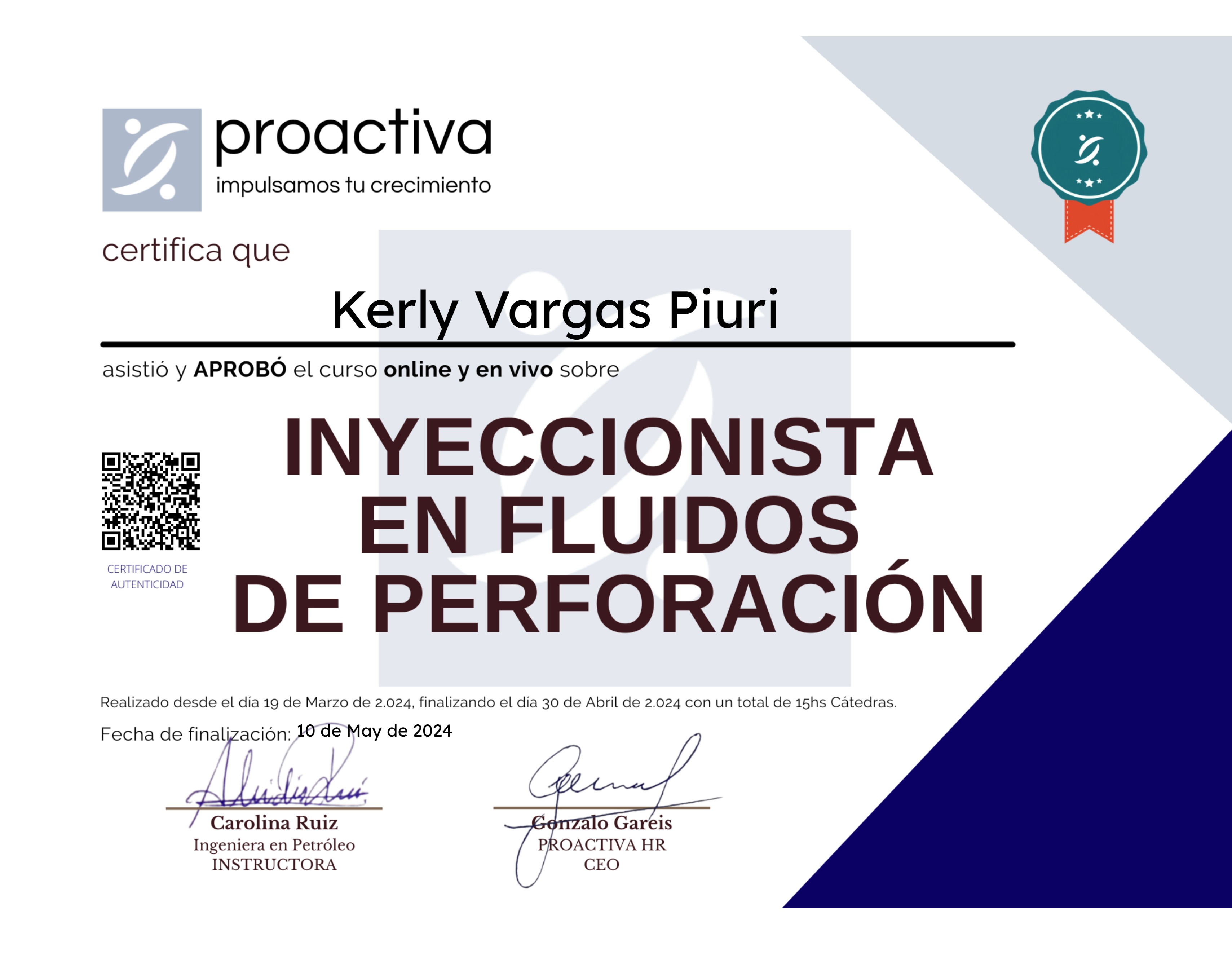 Inyeccionista en Fluidos de Perforación (0324)