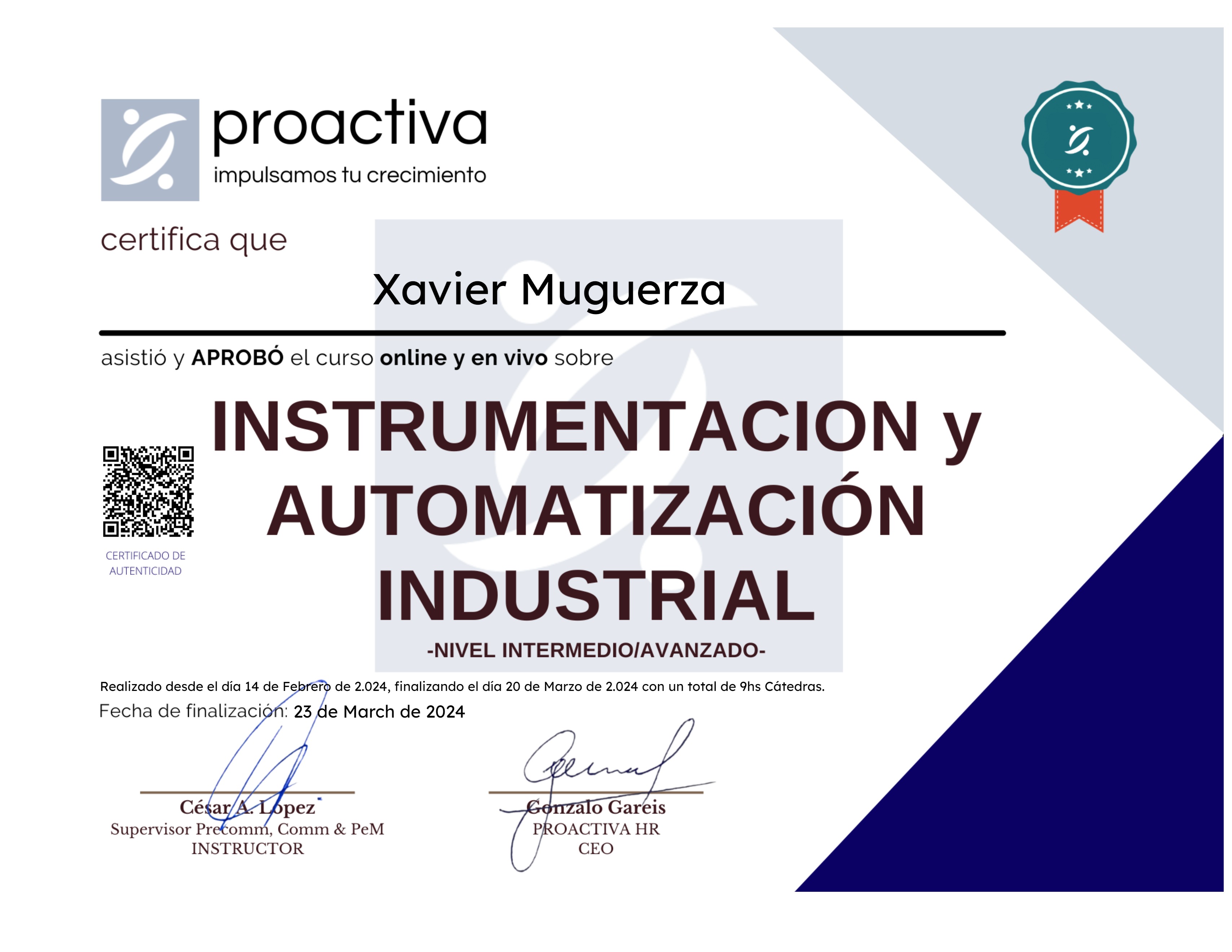 Instrumentación y Automatización Industrial (0224)