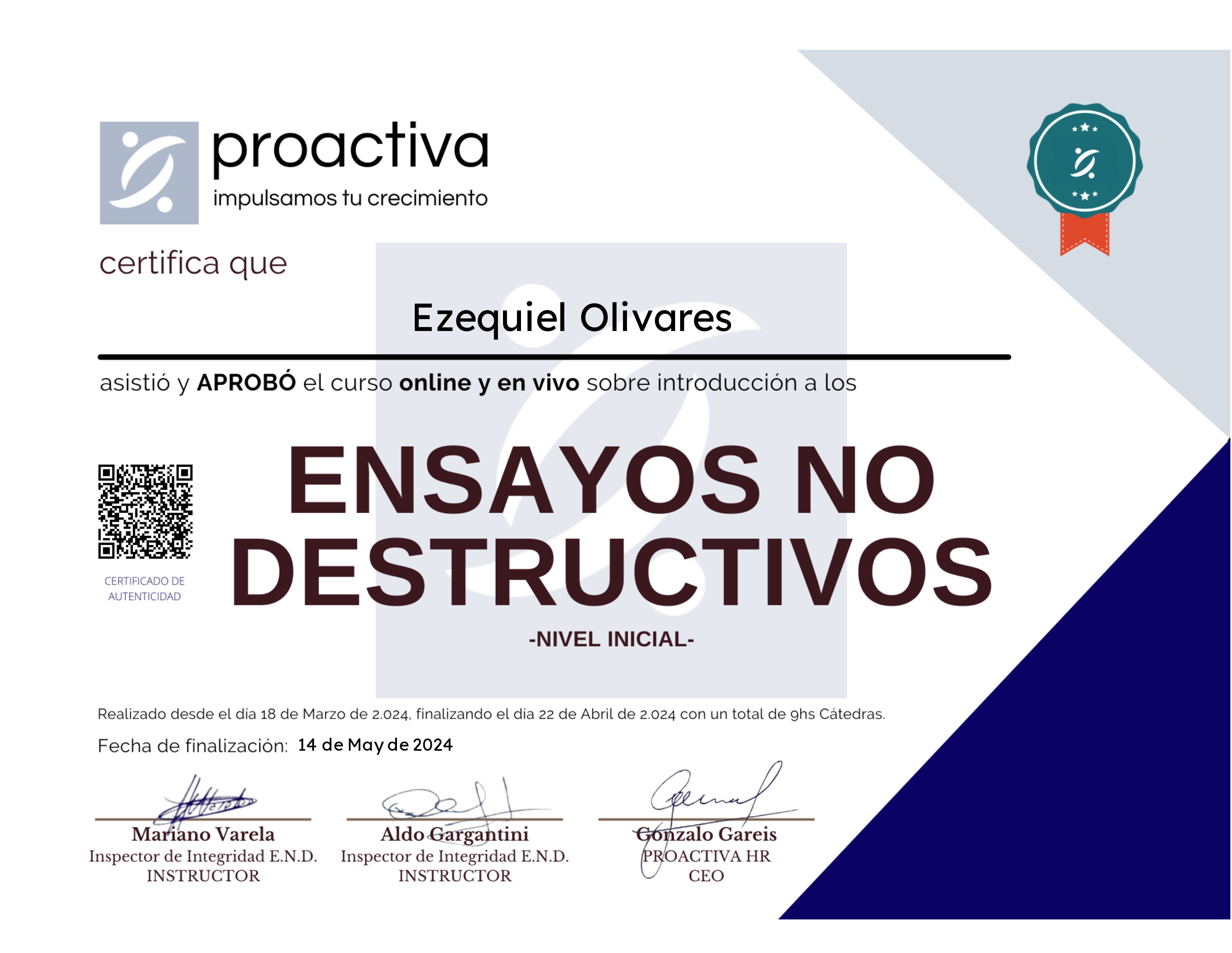 Inspección y Ensayos no Destructivos (0324)
