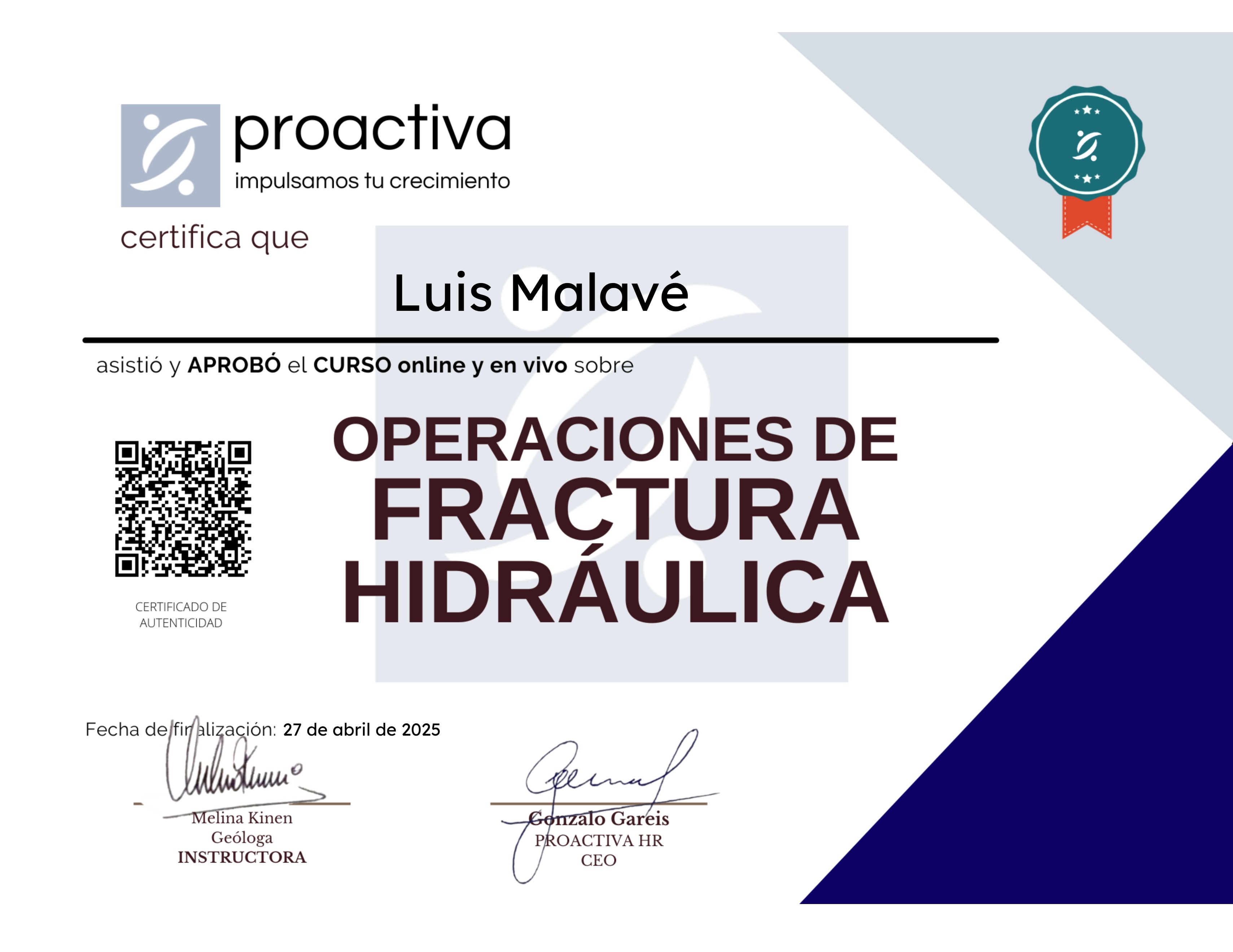 Operaciones de Fractura Hidráulica (0225)