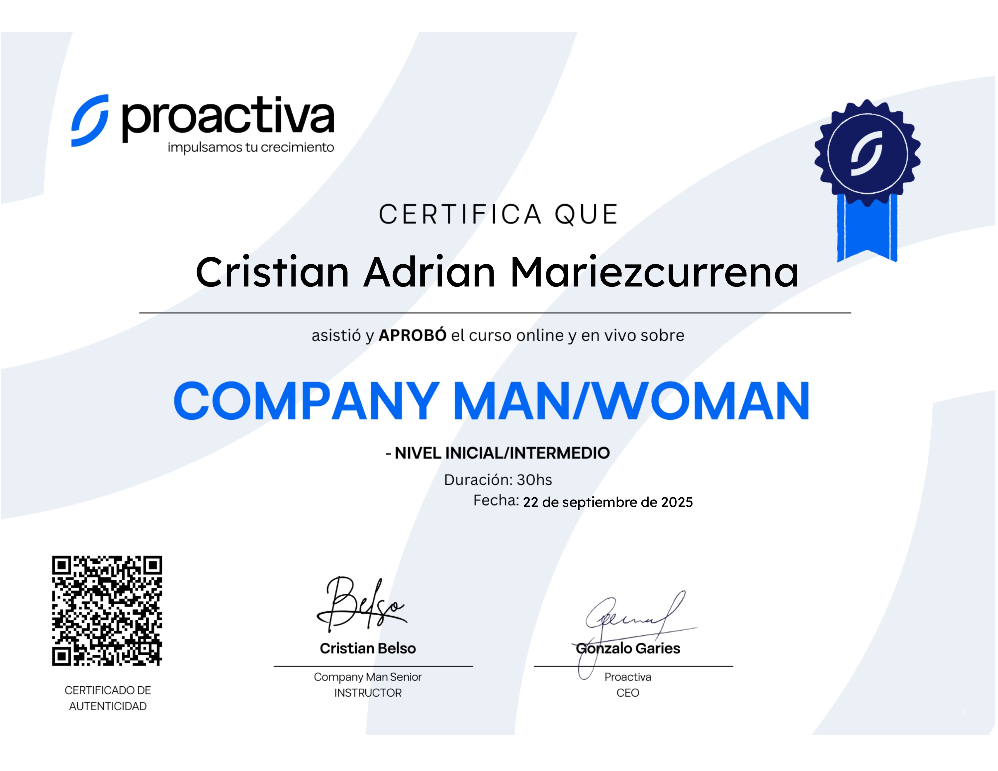 Company Man/Woman (0625)